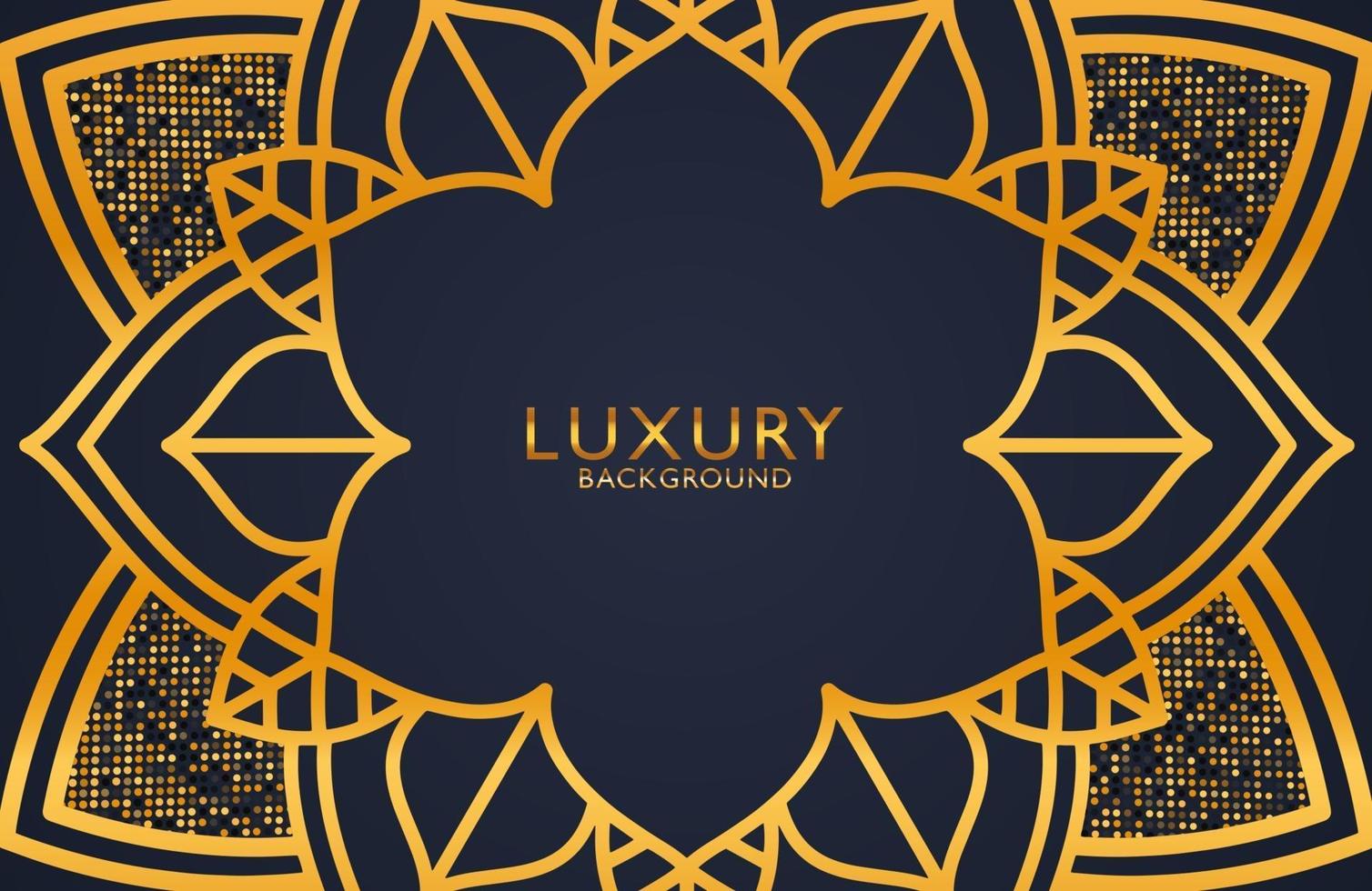 Fondo de diseño de mandala ornamental de lujo en color dorado. elemento de diseño gráfico para invitación, portada, fondo. decoración elegante vector
