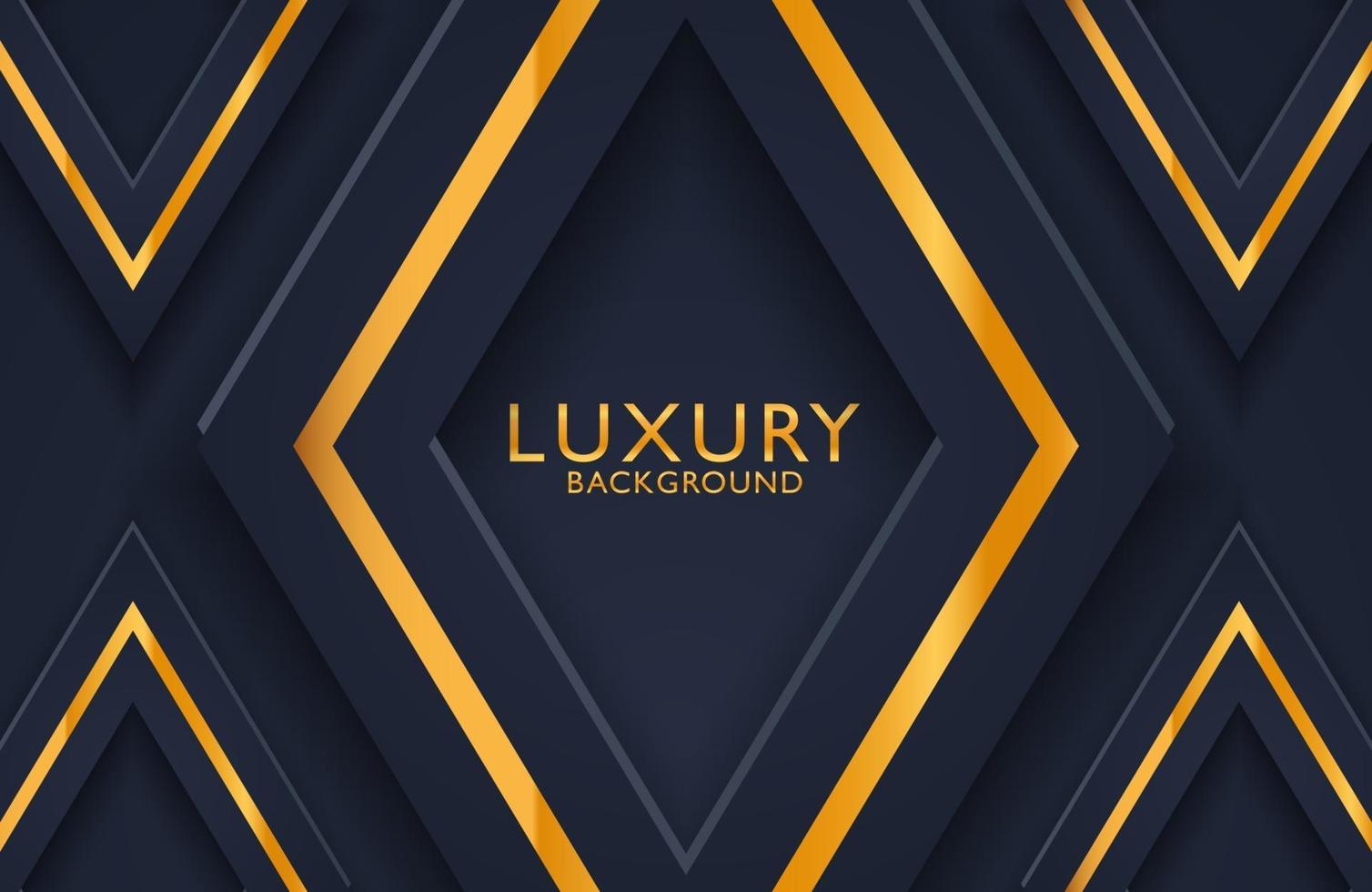 3d geometric luxury gold metal on dark background. Graphic design element for invitation, cover, background. vector