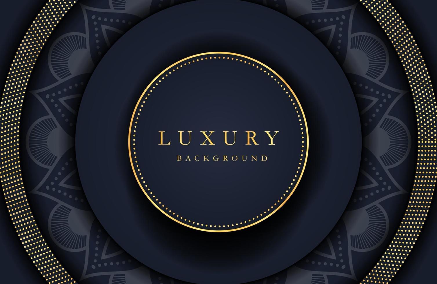 Luxury elegant background golden element on dark black surface. Business presentation layout vector