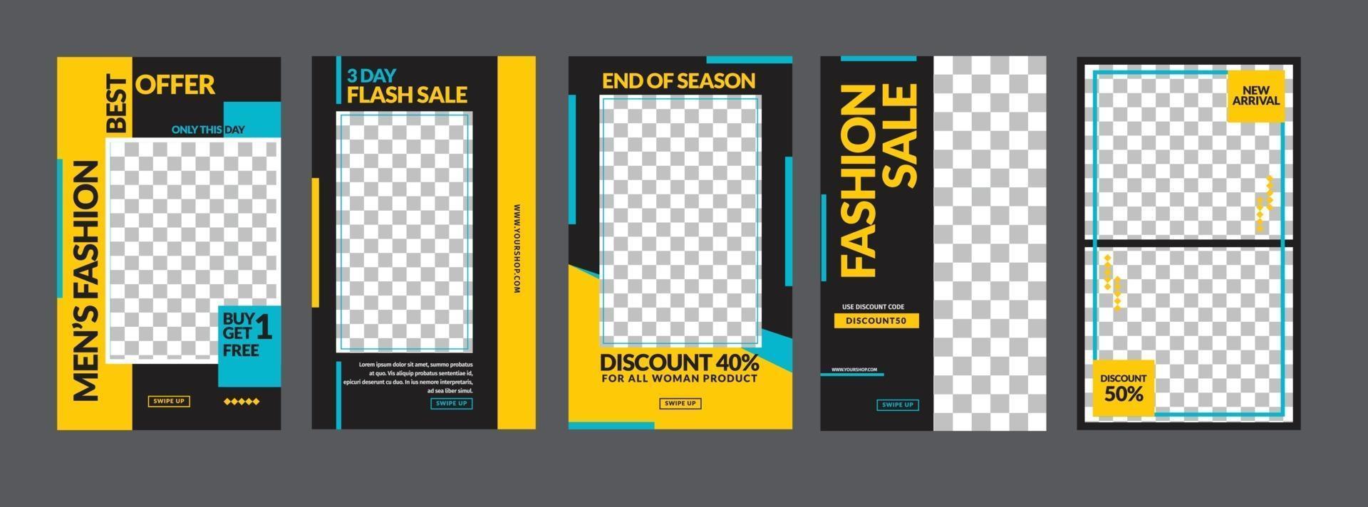 Fashion Sale stories template vector