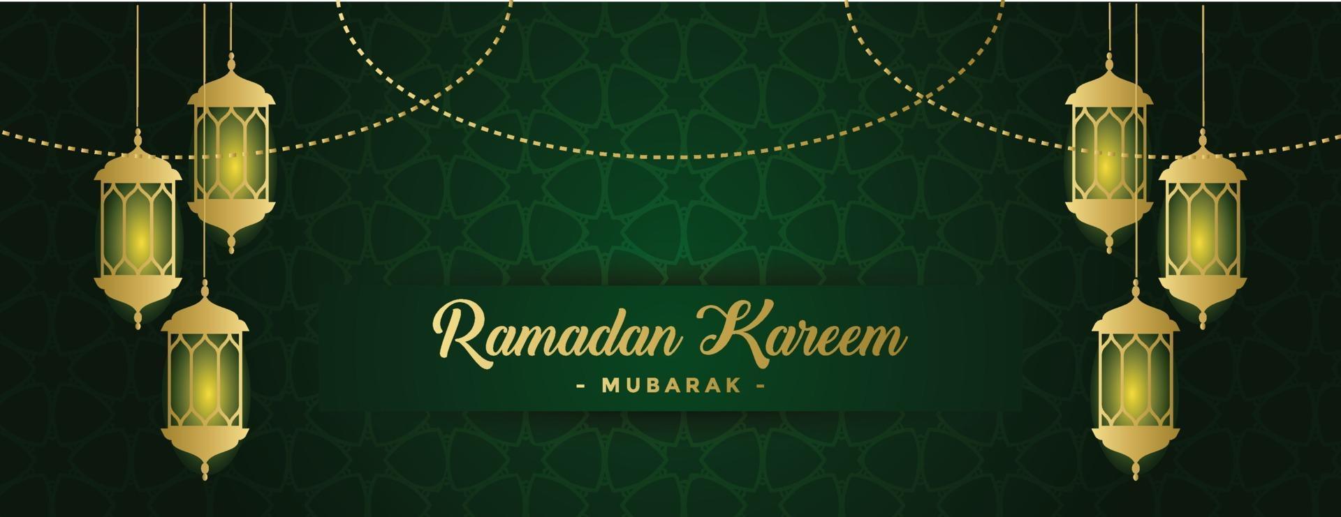 plantilla de fondo de banner de ramadan kareem vector
