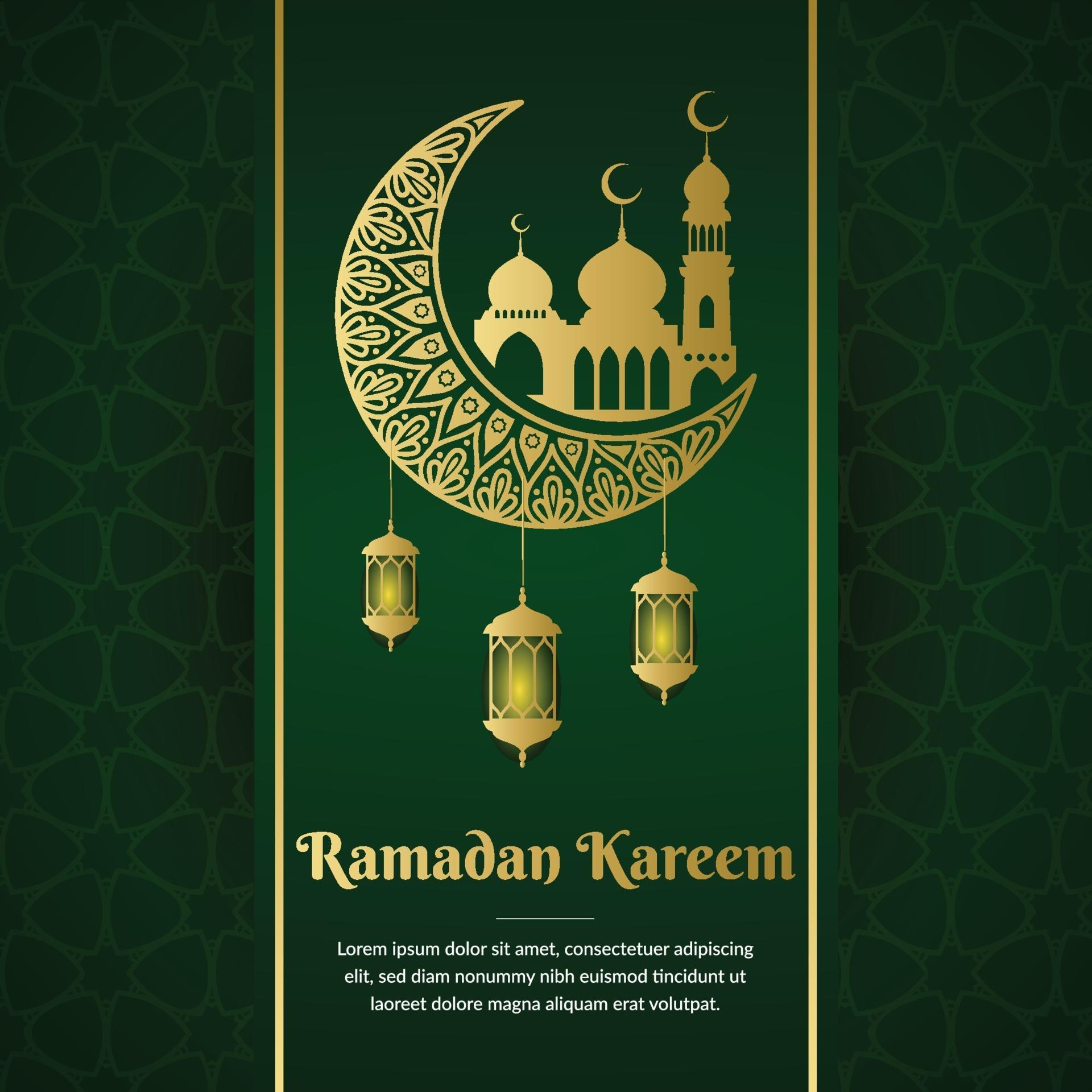 Ramadan Kareem Greeting Background Template