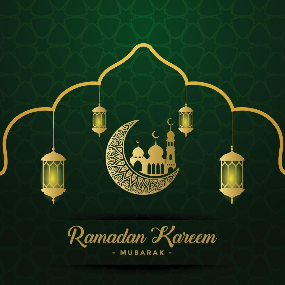 ramadan kareem greeting background template vector