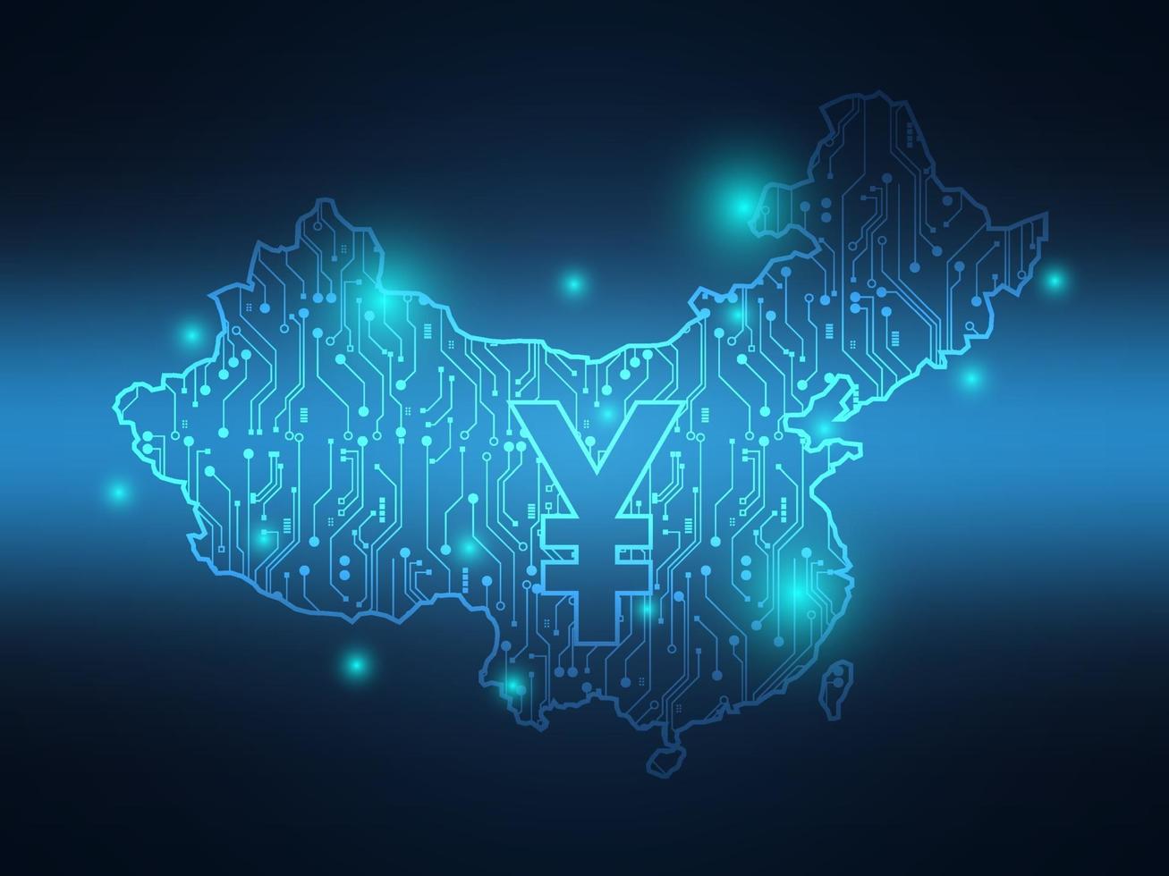 Chinese yuan digital currency banking, crypto vector