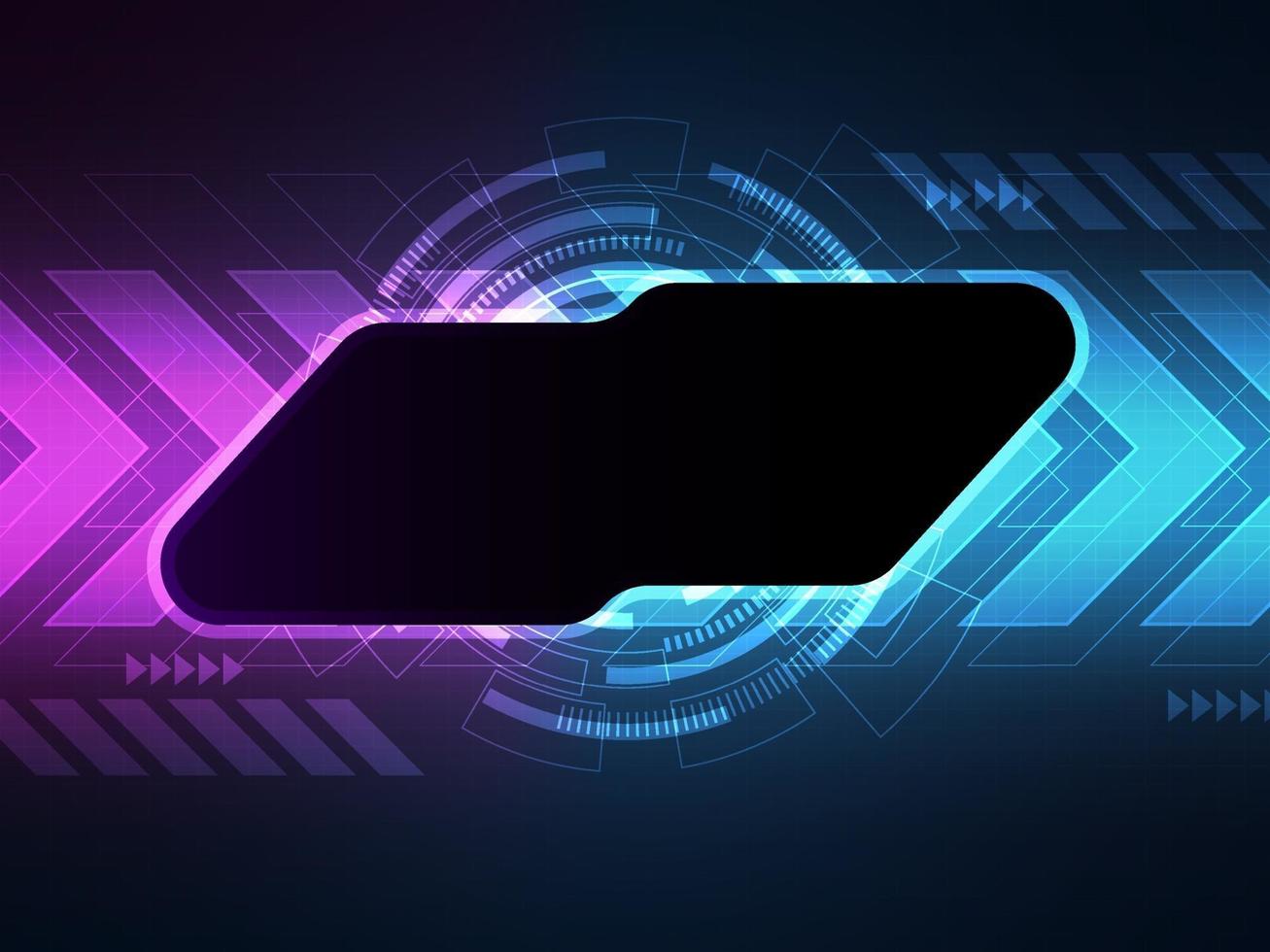 Abstract technology. Hi tech background banner template with copy space vector