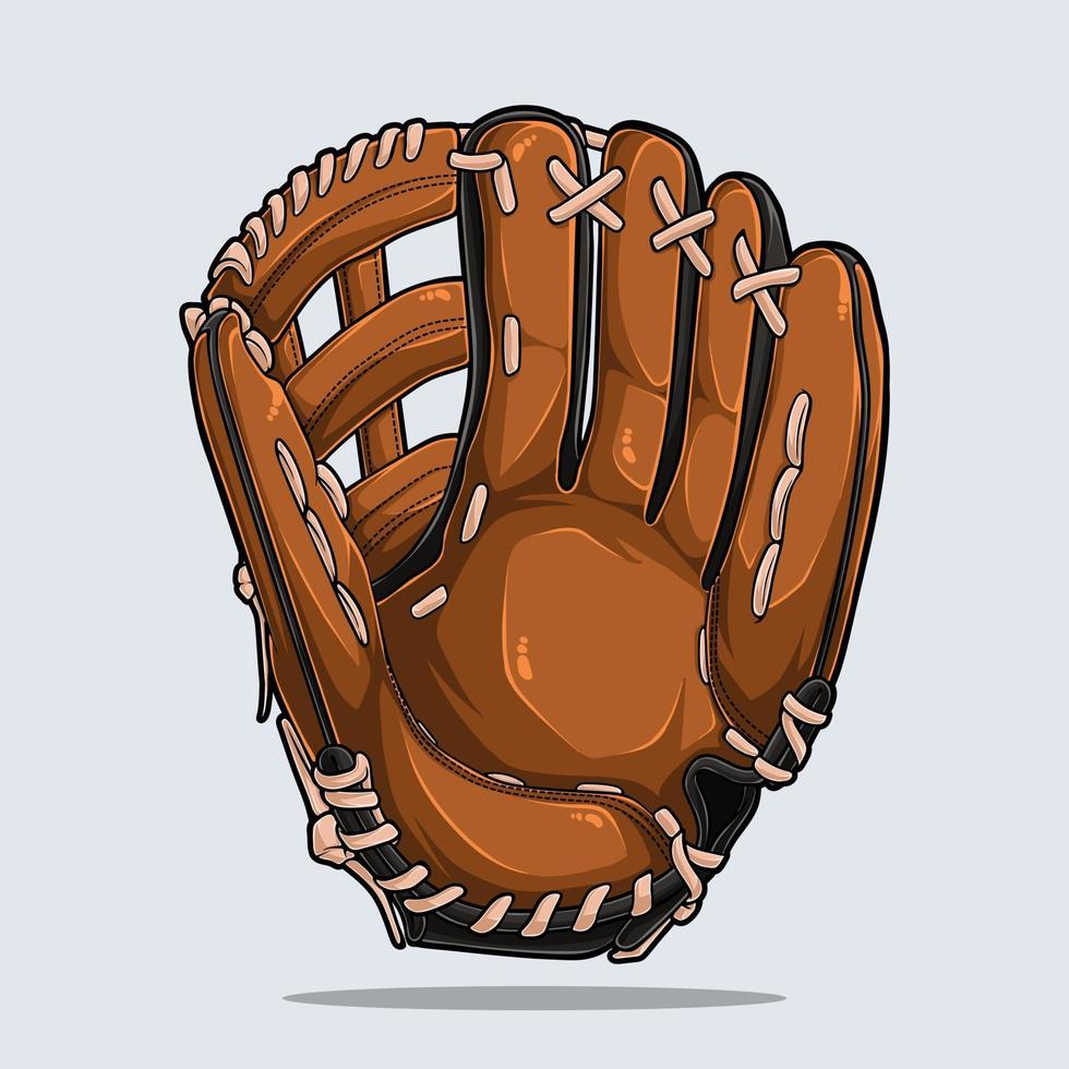 Guante de béisbol aislado sobre fondo blanco. vector