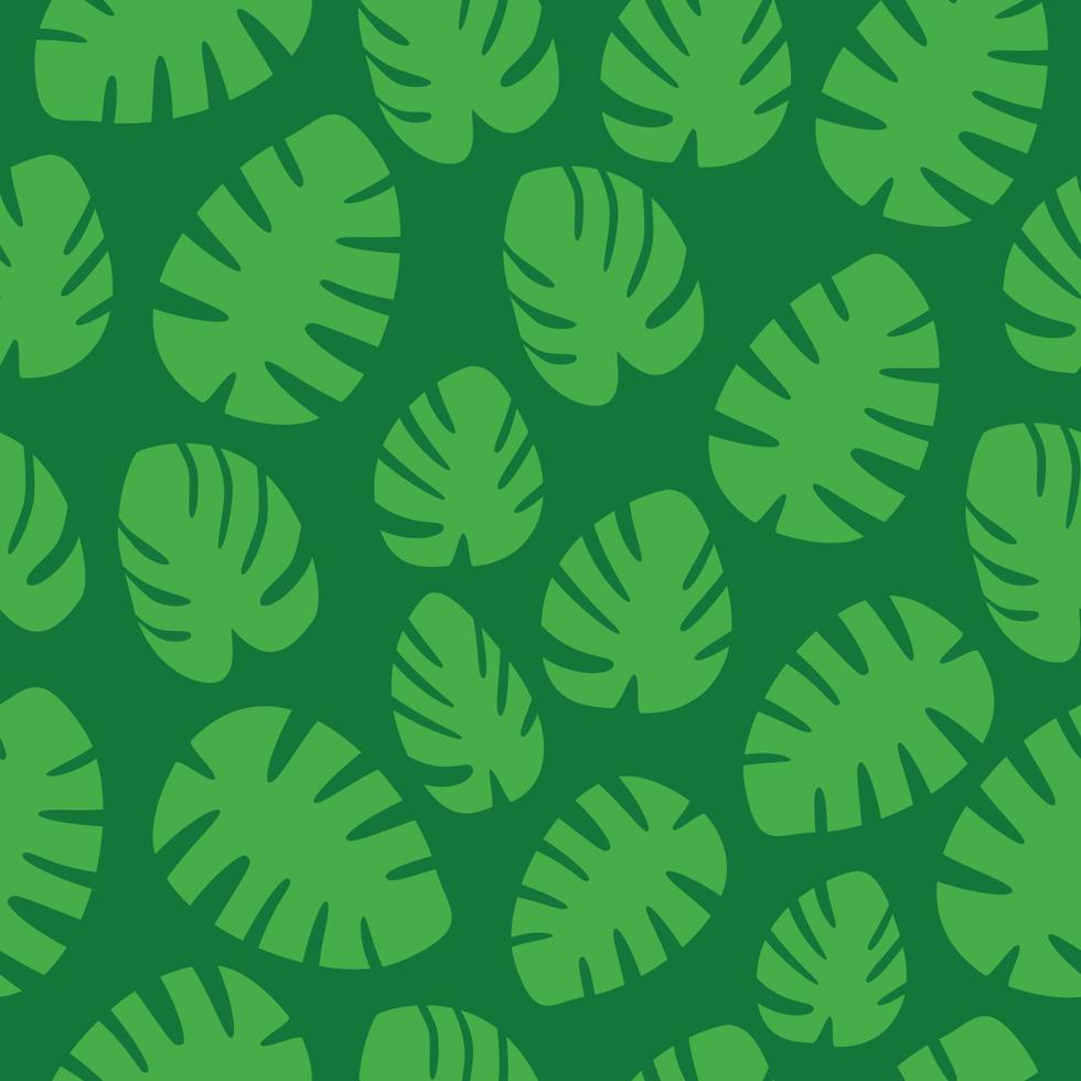 Monstera leaves Pattern vector