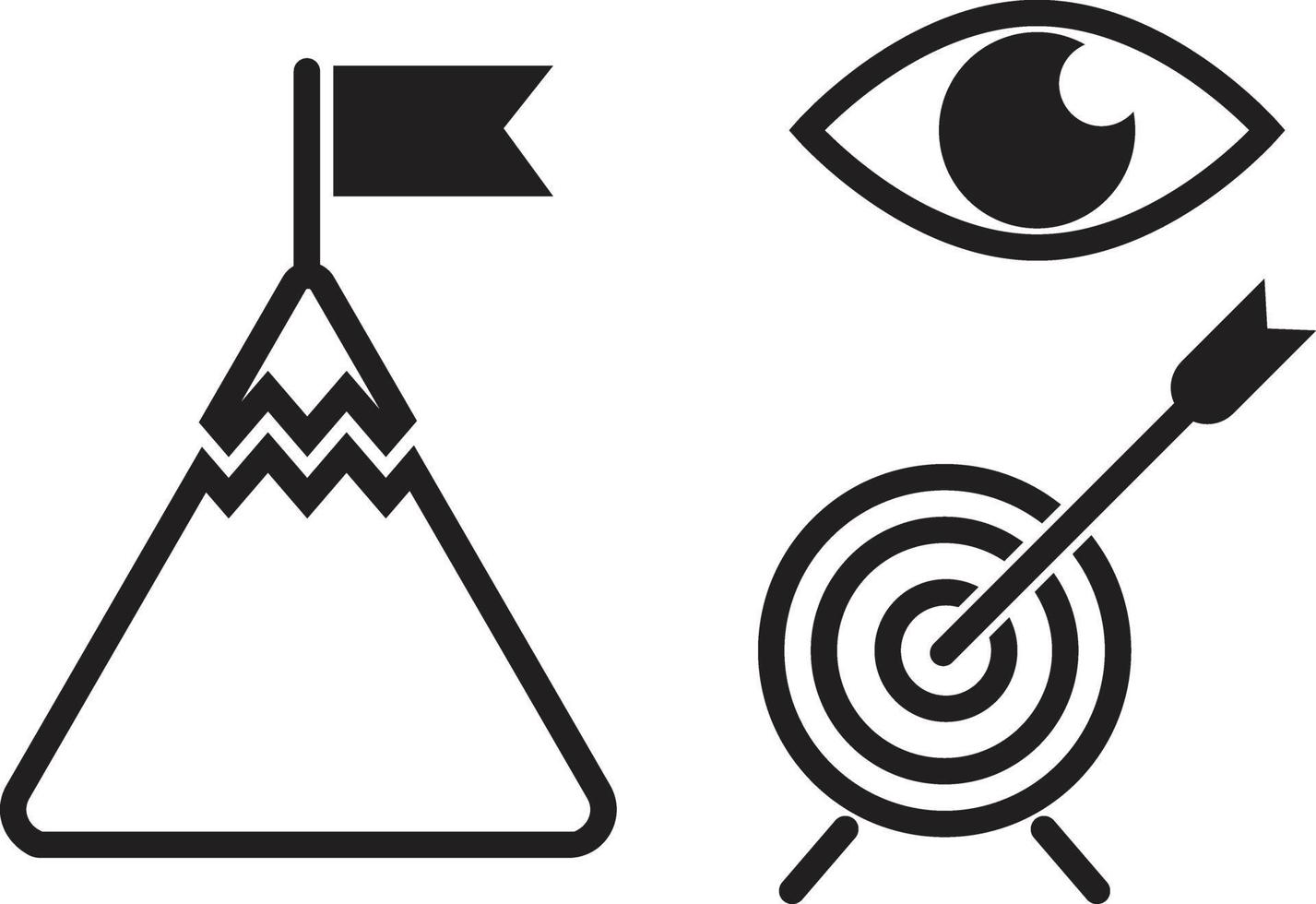 Vision and Mission Icons vector