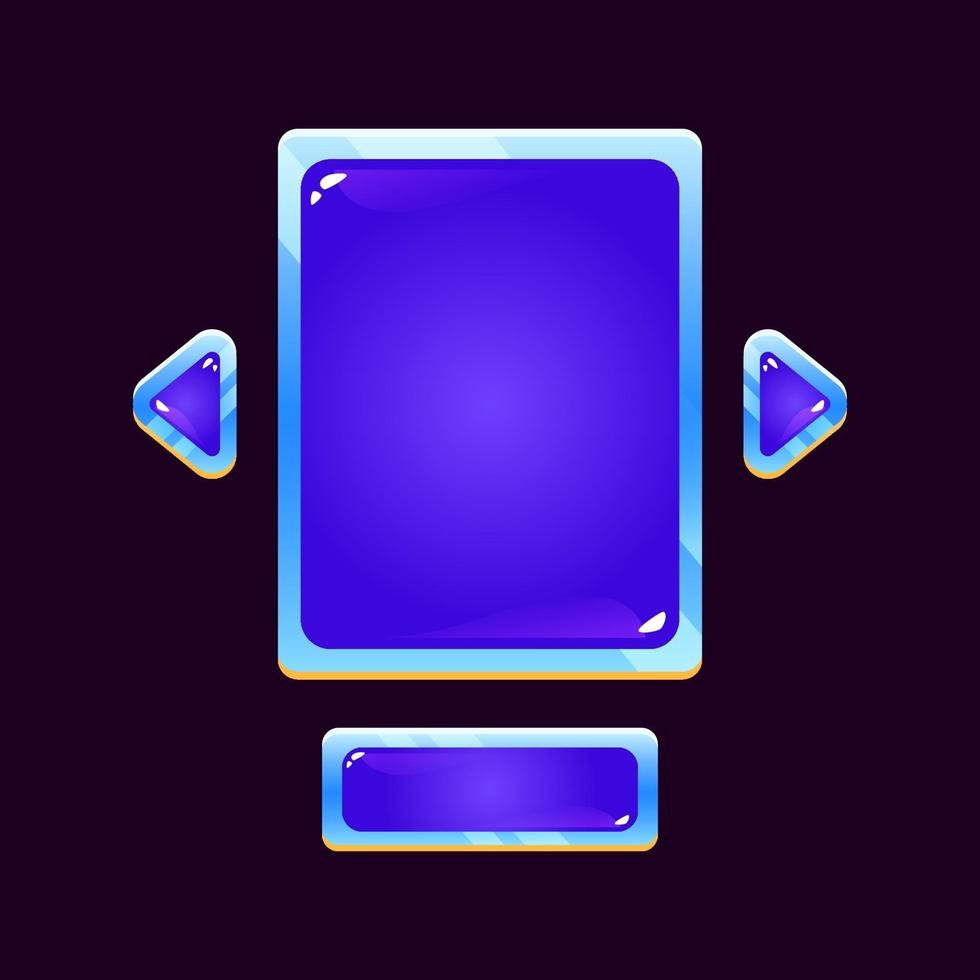 set of space jelly game ui board pop up for gui asset elements vector illustration