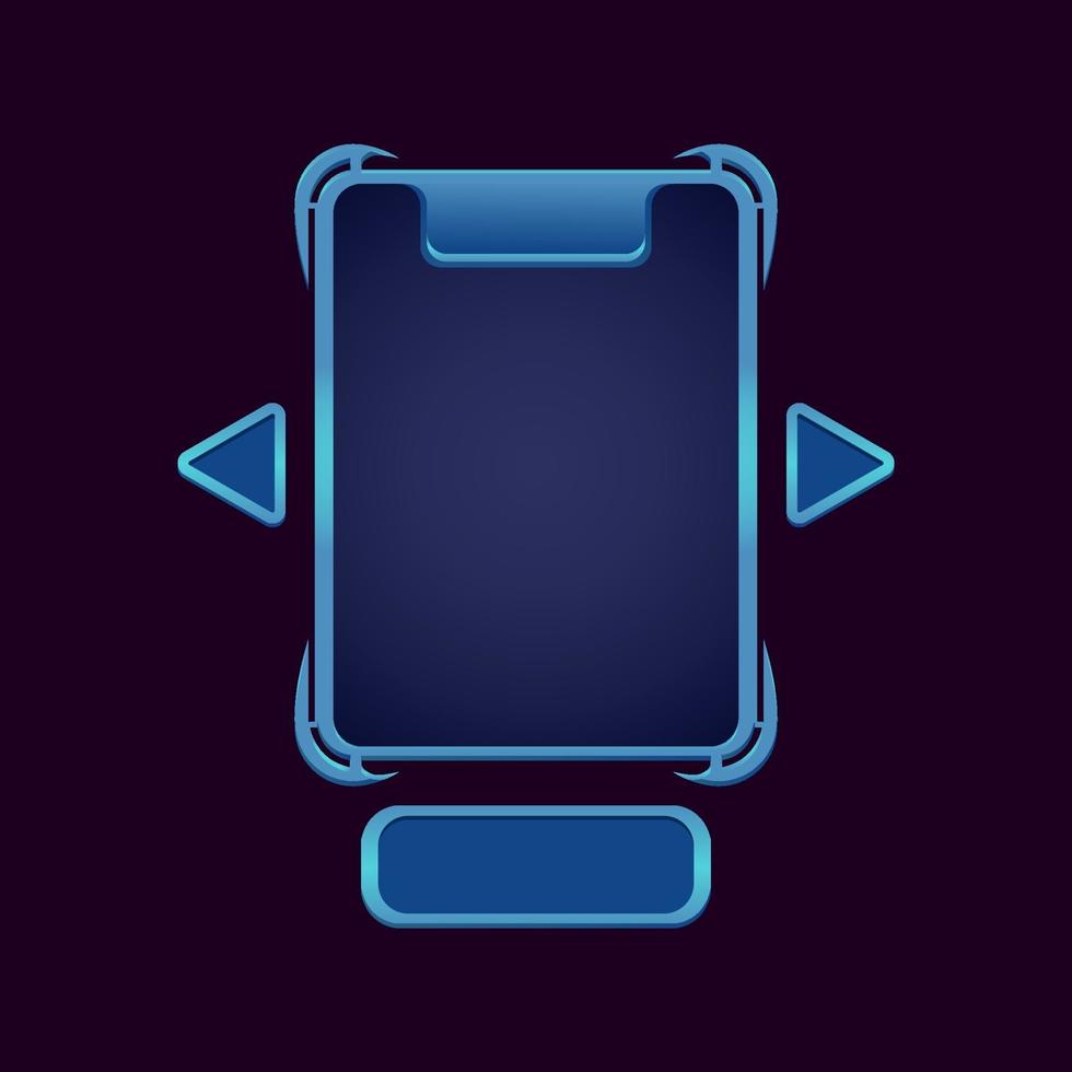 set of fantasy rpg game ui board pop up for gui asset elements vector illustration