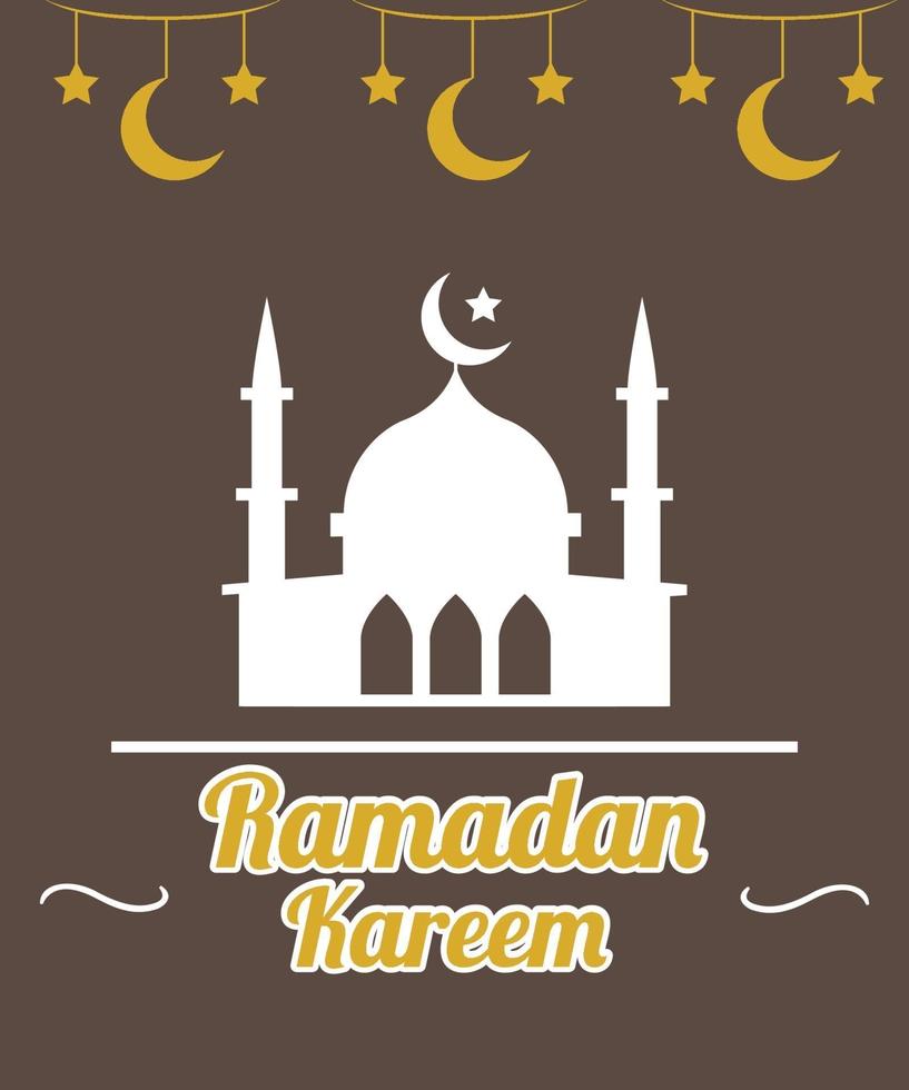 Decorative greeting for Ramadan Kareem vector