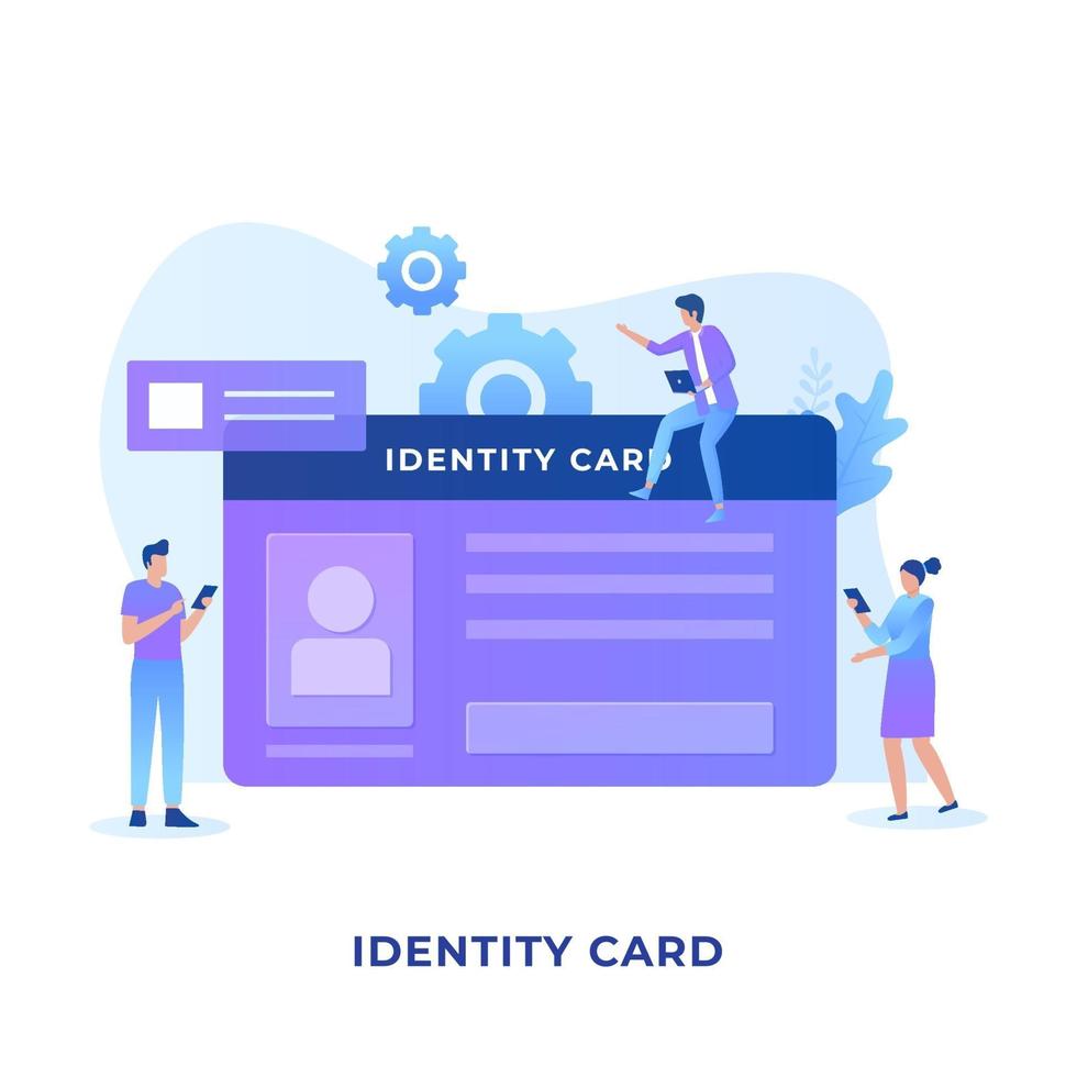 Identity card illustration concept design vector