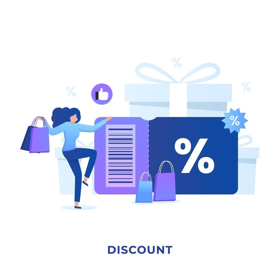 Discount promo illustration concept 2223414 Vector Art at Vecteezy