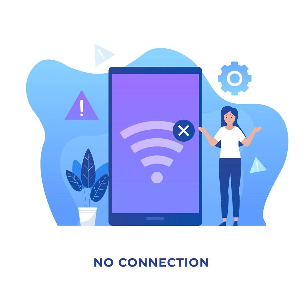 No connection illustration concept vector