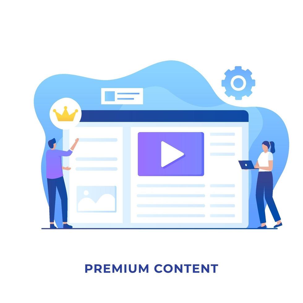 Premium content illustration  concept vector