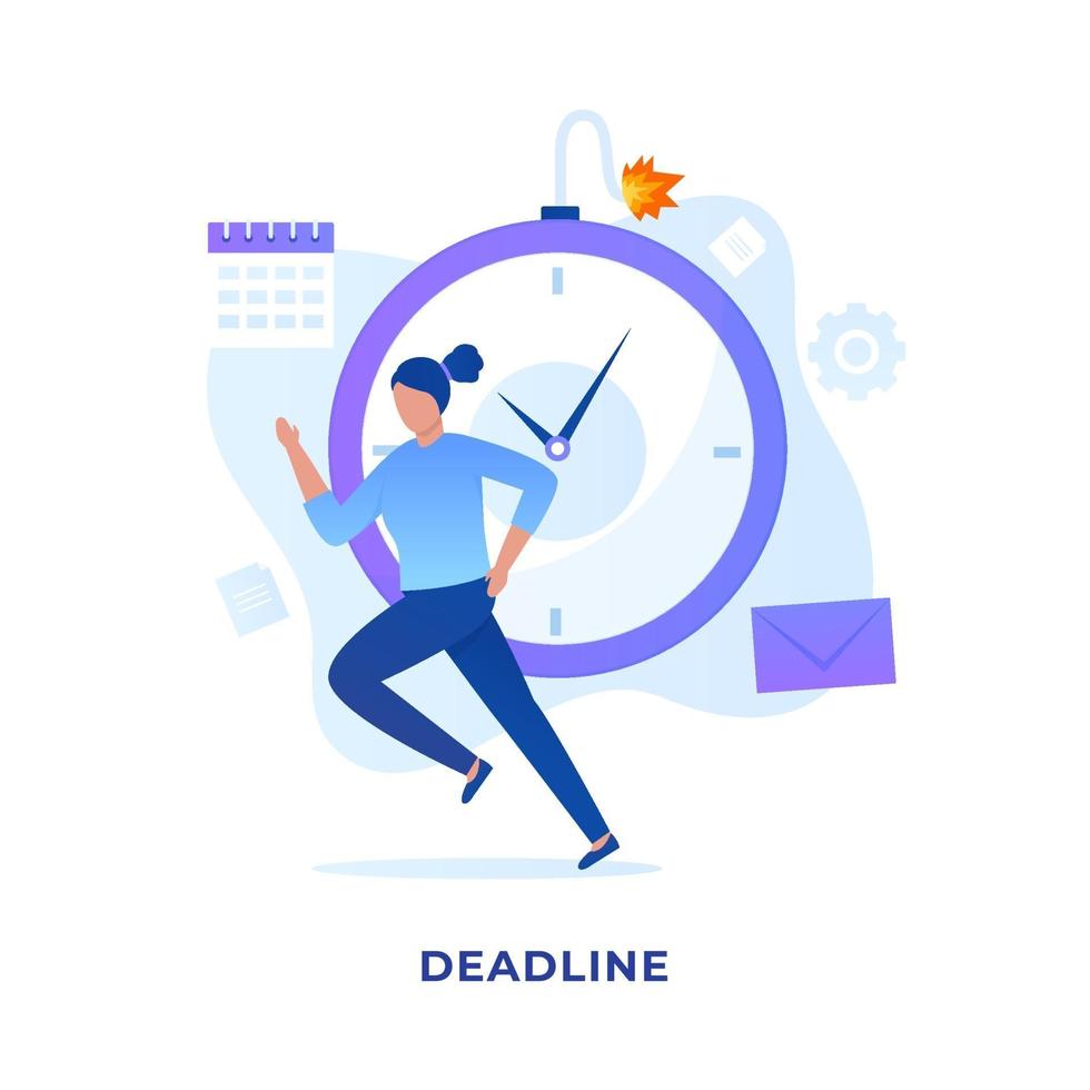 Deadlines illustration vector concept