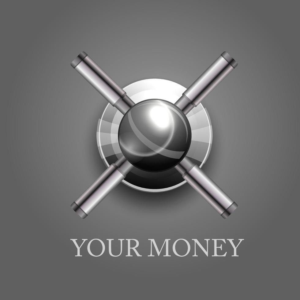 Safe bank concept. Keeping money. vector