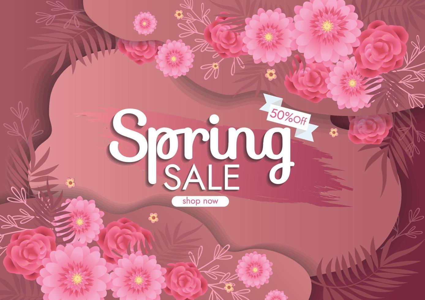Florals hello spring background for holidays mood vector
