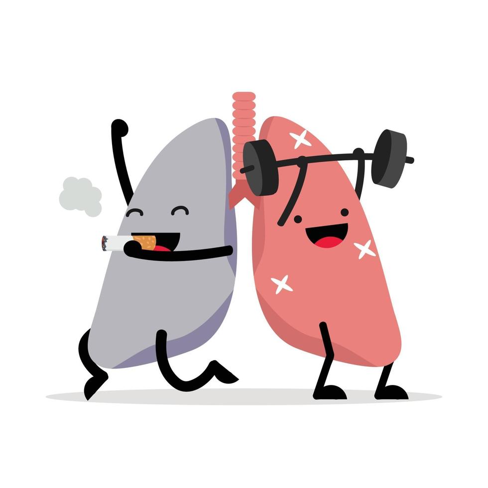 vector de personajes de dibujos animados de pulmones sanos y no saludables 2223960 Vector en Vecteezy vector de personajes de dibujos animados de pulmones sanos y no saludables 2223960 Vector en Vecteezy