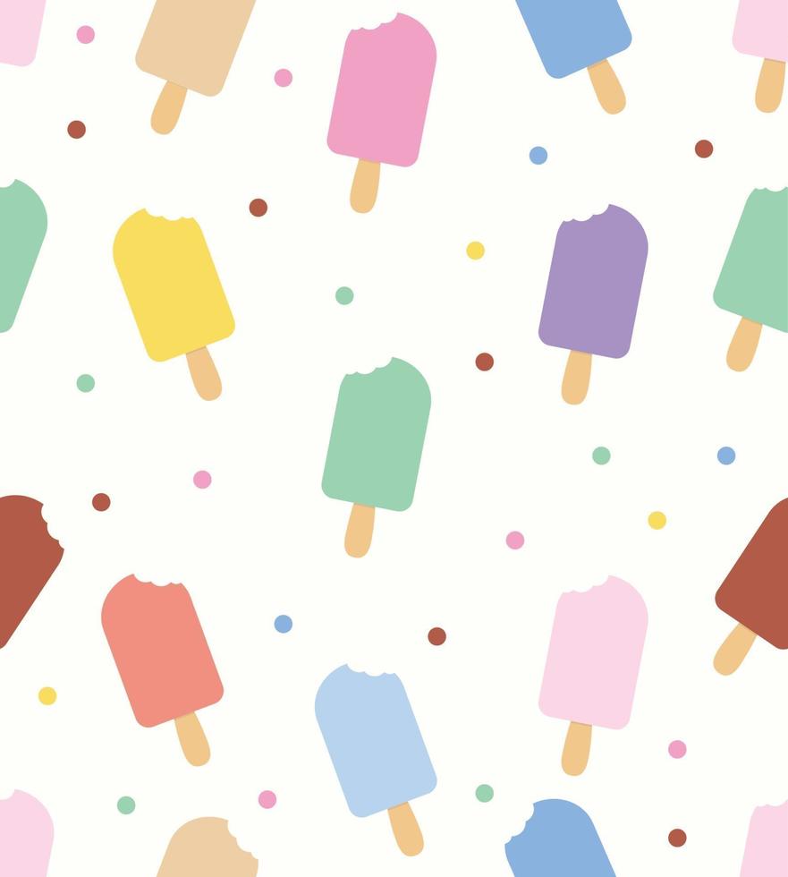 Ice cream cone seamless pattern vector