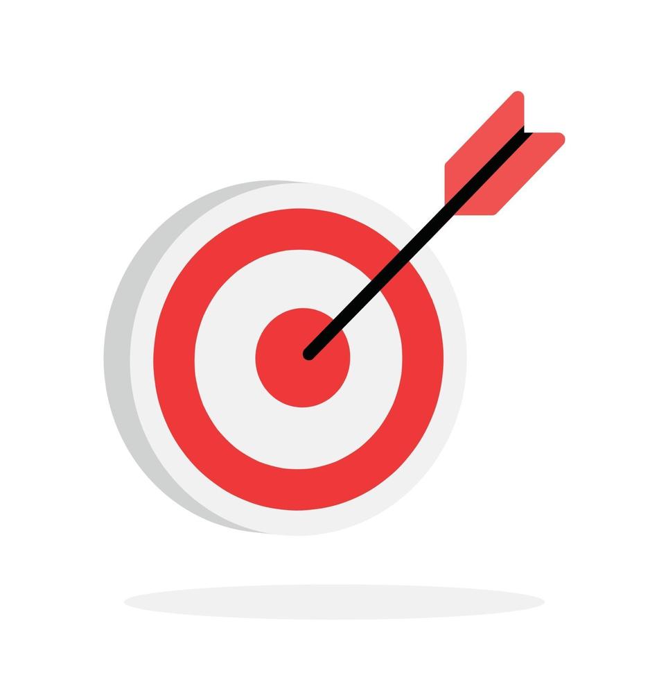 target red with arrow line design vector