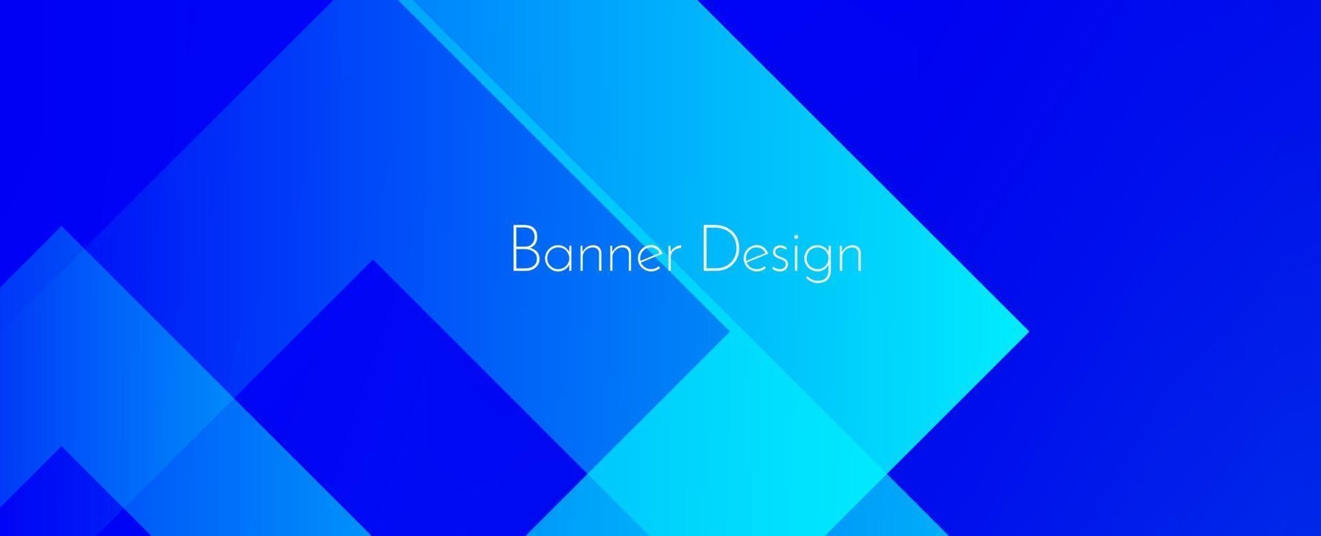 Fondo de diseño de banner moderno decorativo azul geométrico abstracto vector