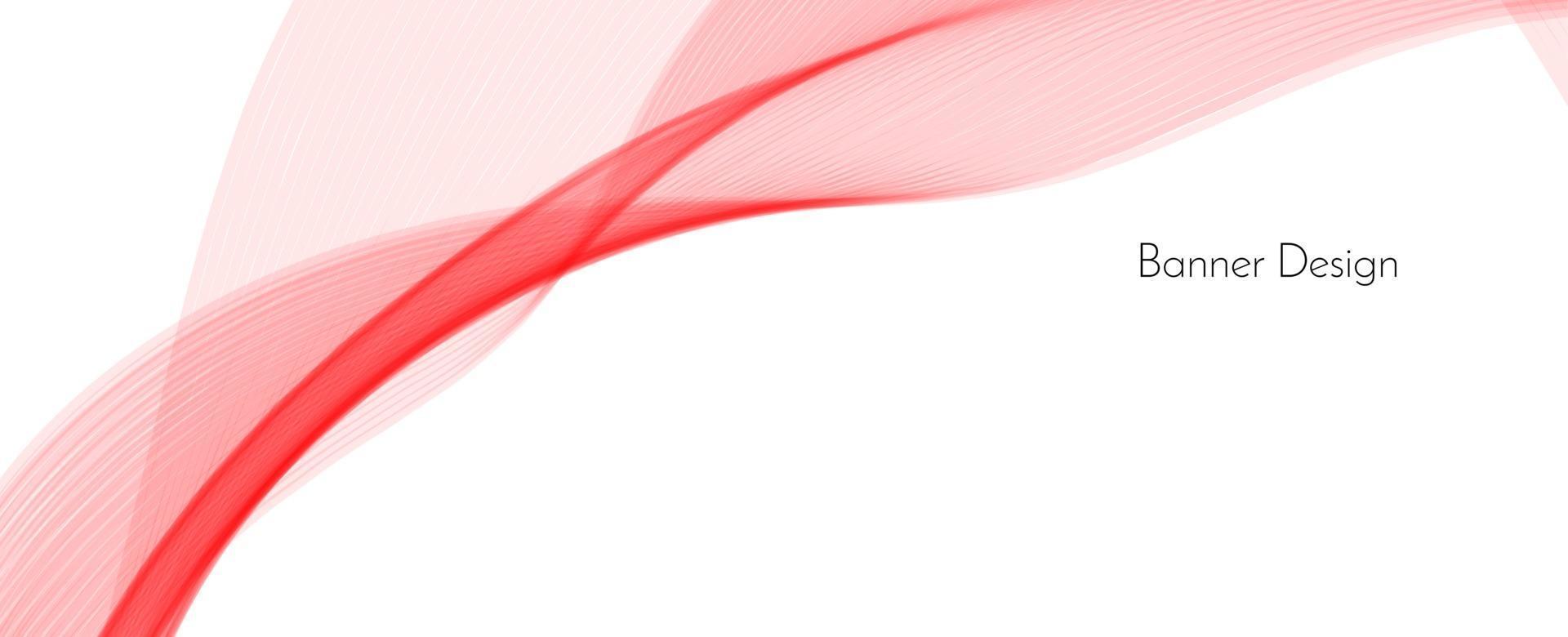 Abstract red modern decorative stylish wave banner background vector