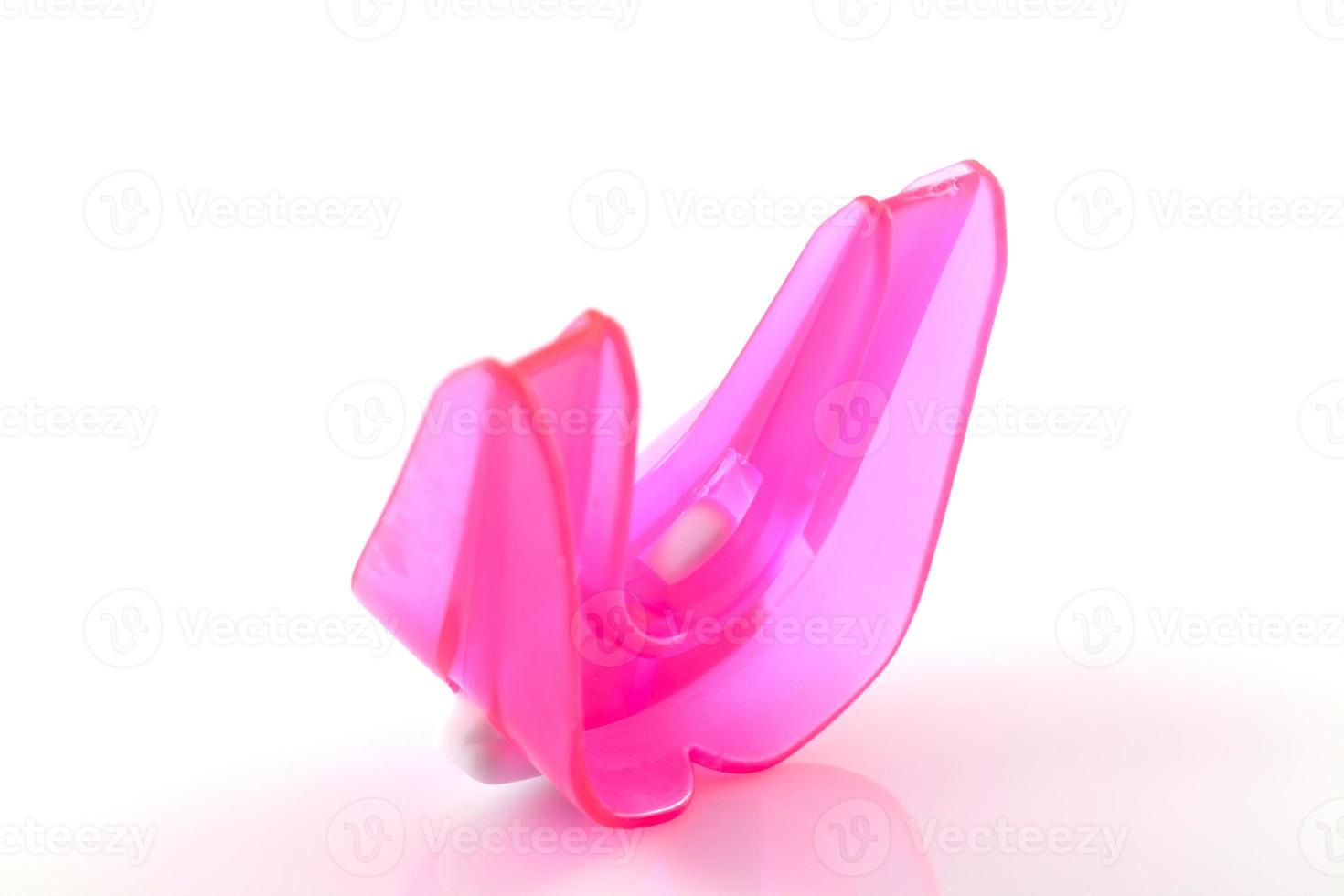 Boxers gum mouth guard shield for boxing isolate in a white background photo