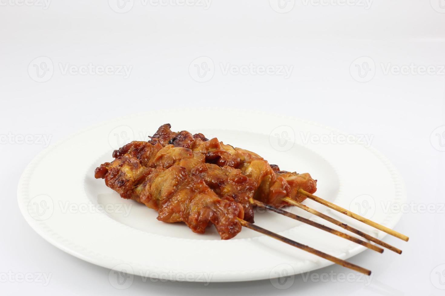 Grilled chicken skewers photo