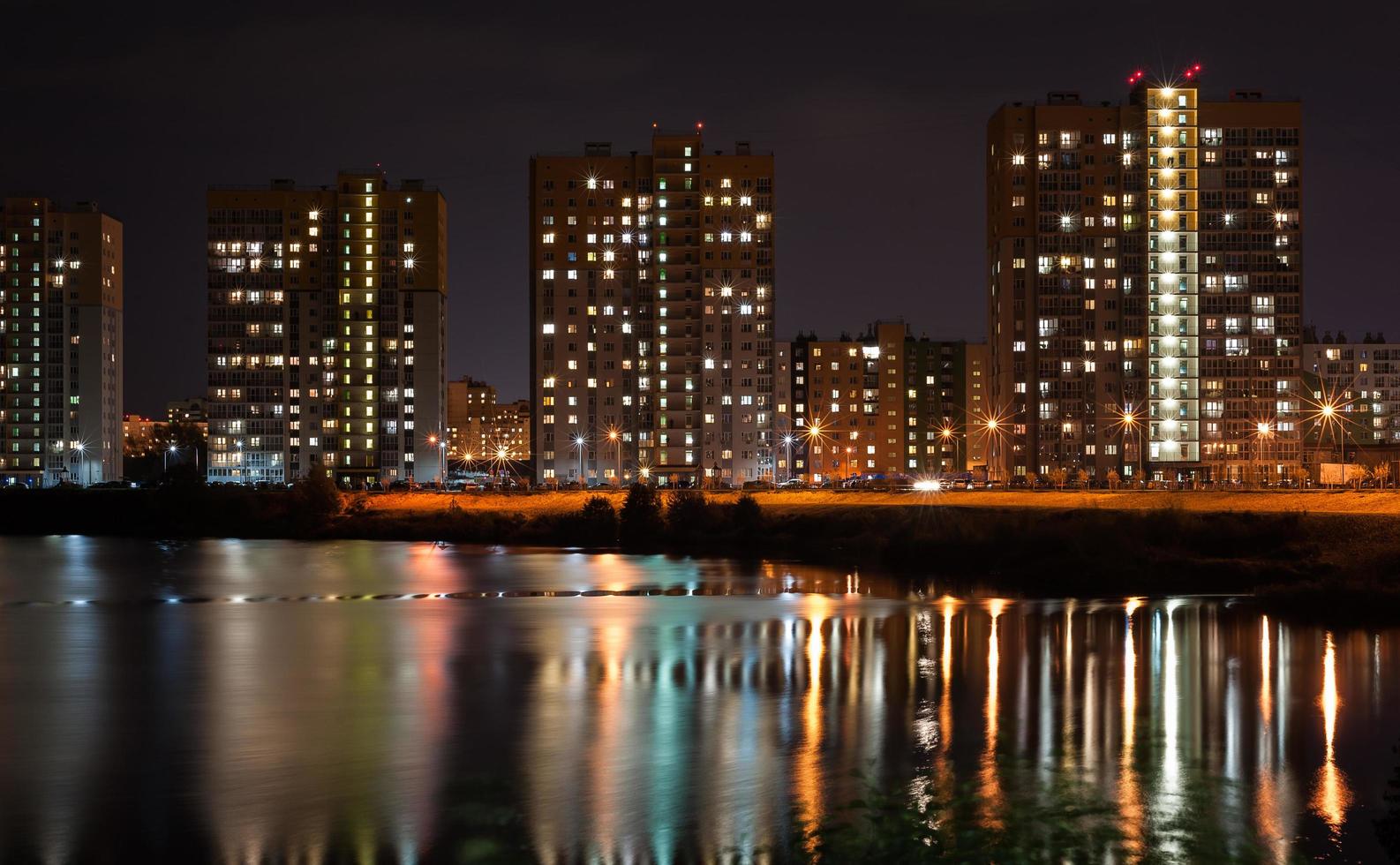 Urban landscape in the evening photo