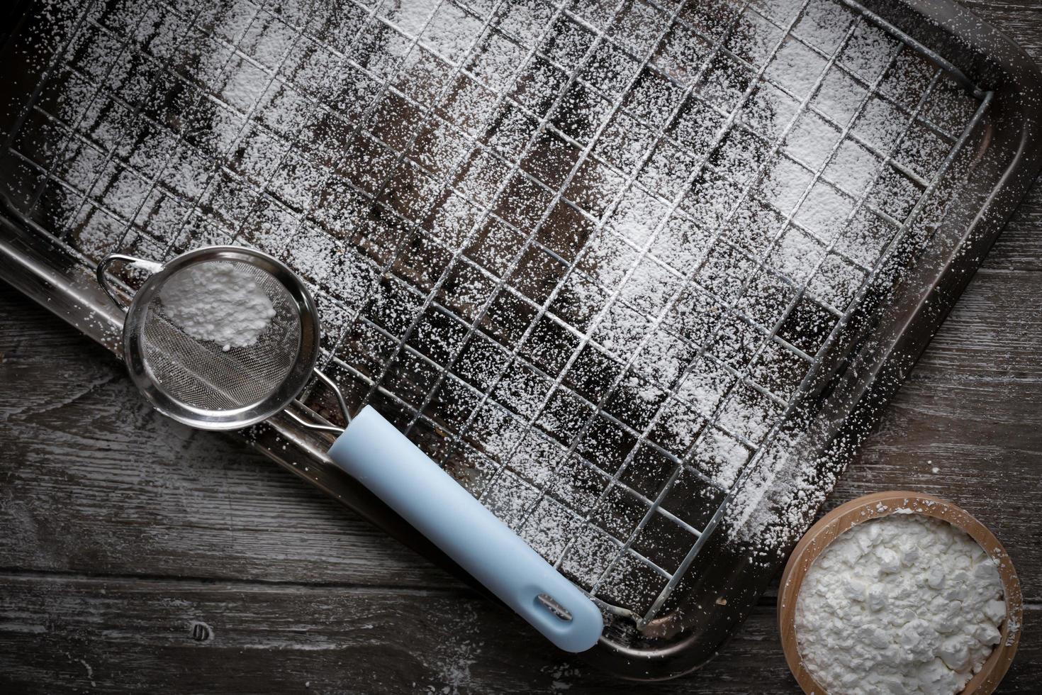 Bread equipment with flour and sifter photo