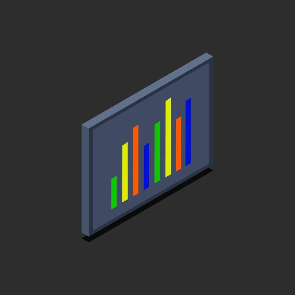 Blackboard And Isometric Statistics vector