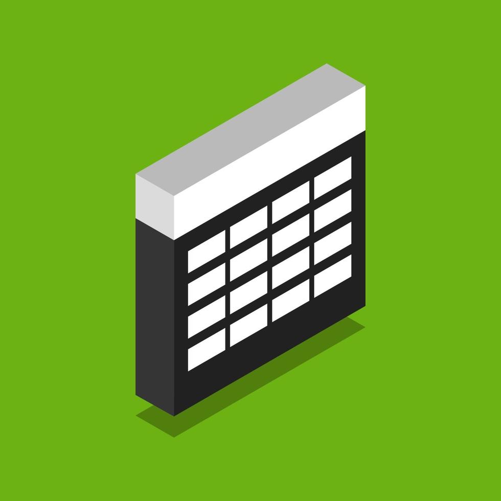 Isometric Calendar On Background vector