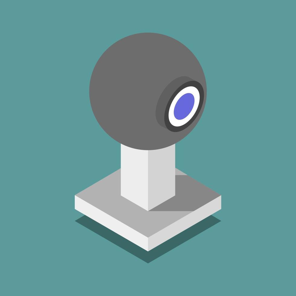 Isometric Web Cam On Background vector