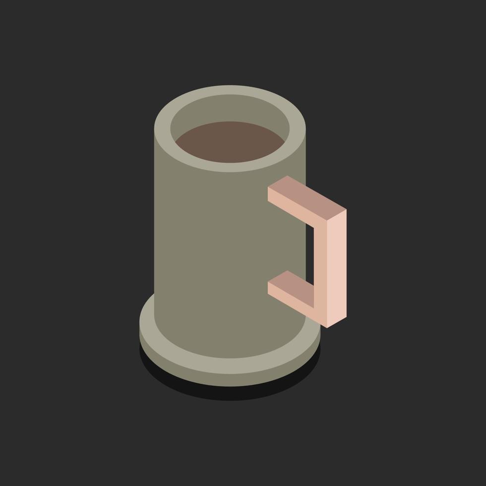 Isometric Coffee Cup On Background vector