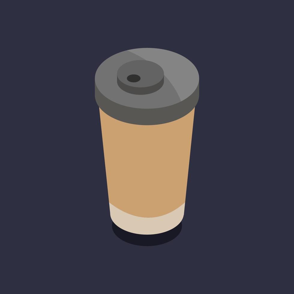 Isometric Coffee Cup On Background vector