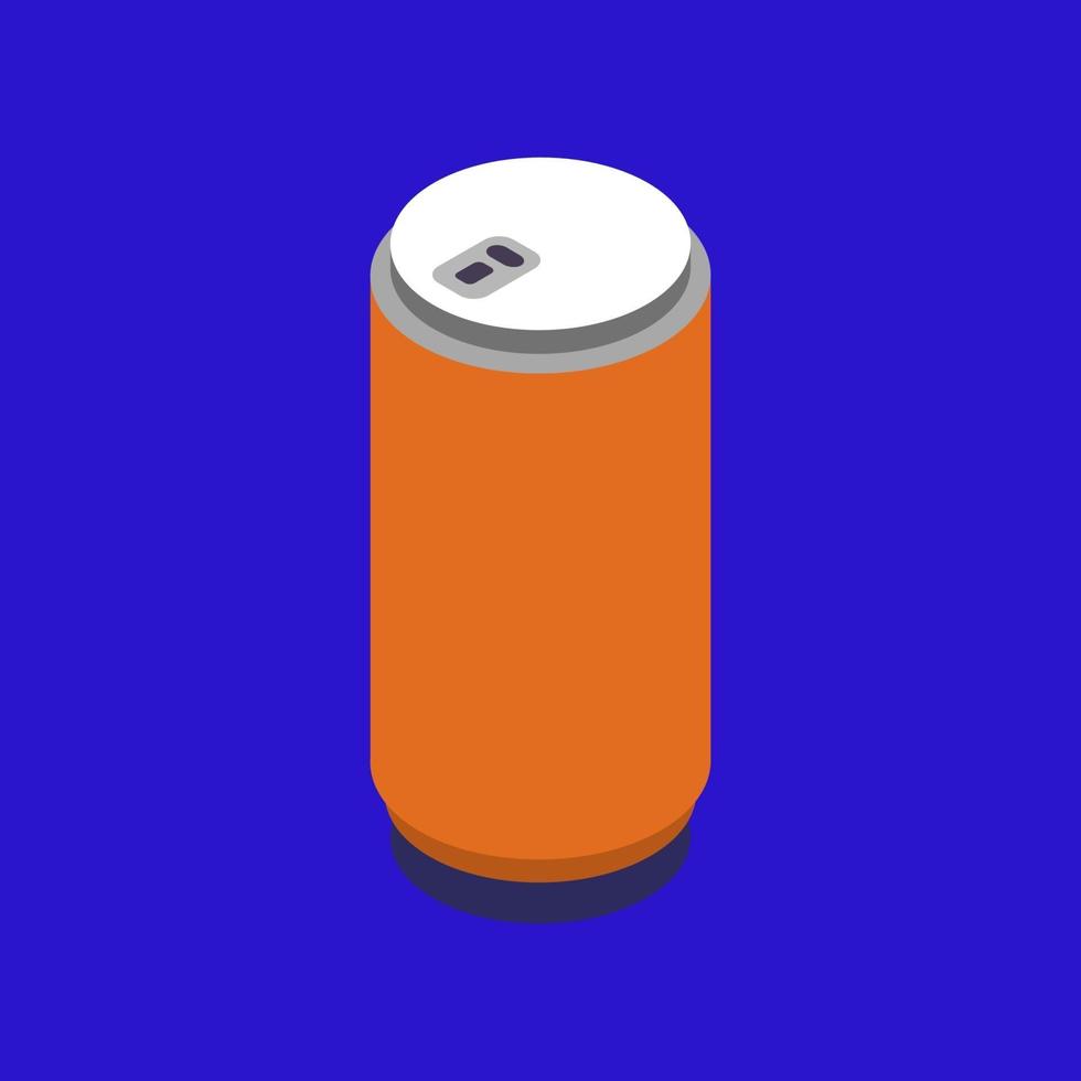 Isometric Can On Background vector