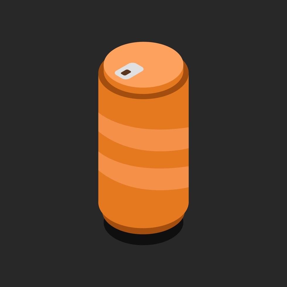 Isometric Can On Background vector