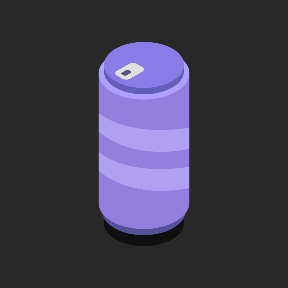 Isometric Can On Background vector