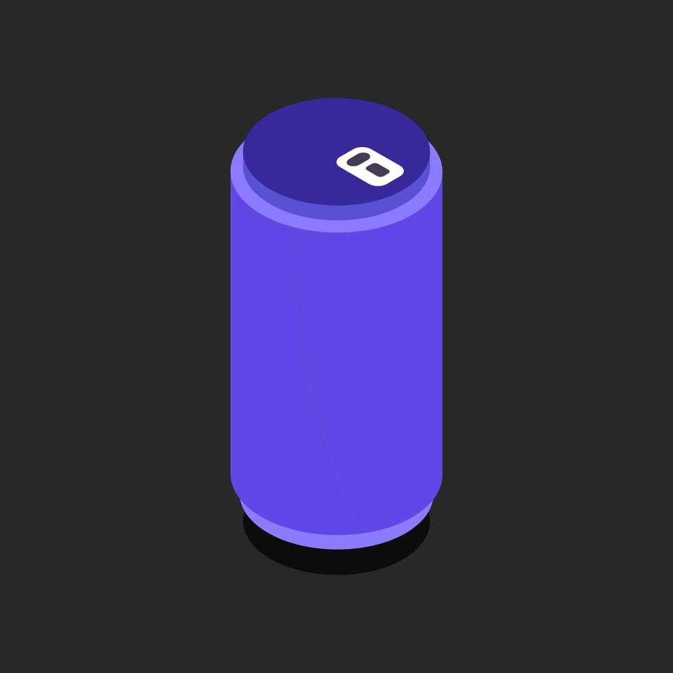 Isometric Can On Background vector