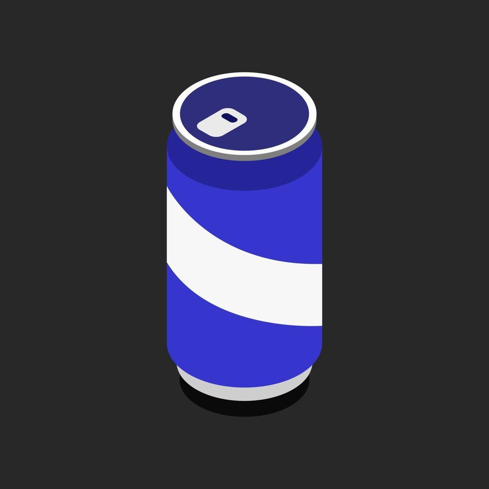 Isometric Can On Background vector