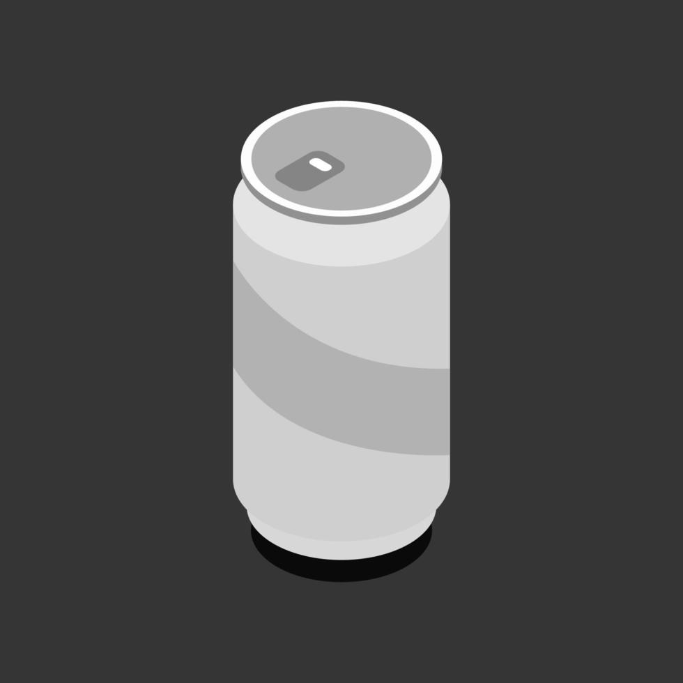 Isometric Can On Background vector