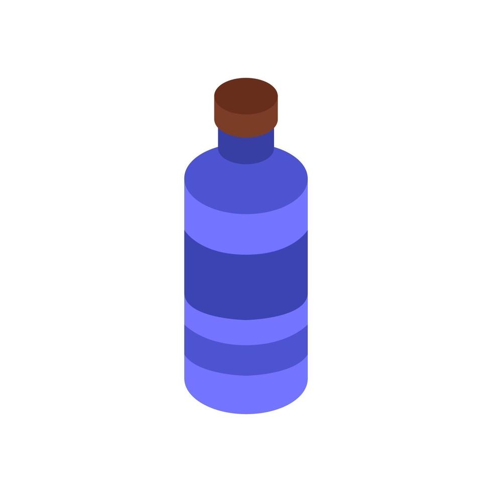 Isometric Medical Bottle On White Background vector