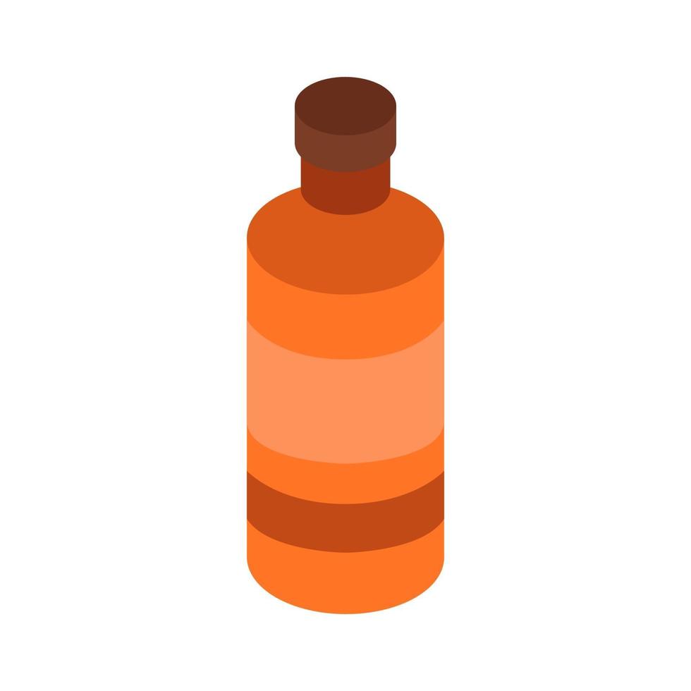 Isometric Medical Bottle On White Background vector