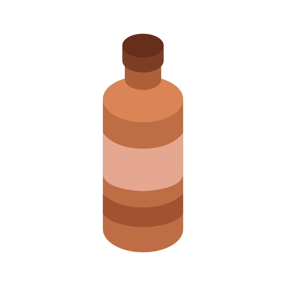 Isometric Medical Bottle On White Background vector