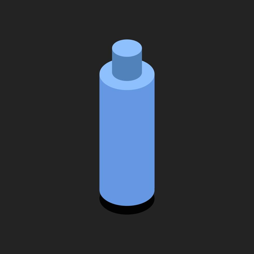 Isometric Medical Bottle On Black Background vector
