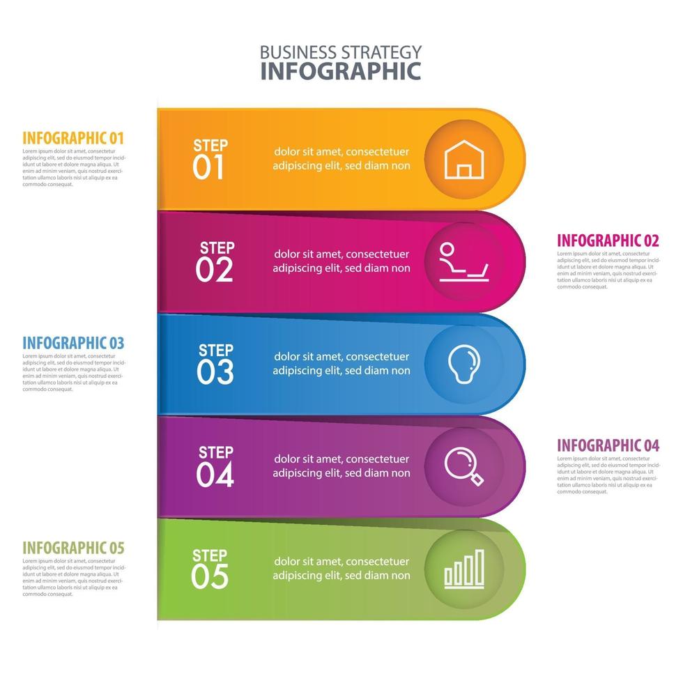 Ilustración de plantilla de diseño de infografías de negocios. vector