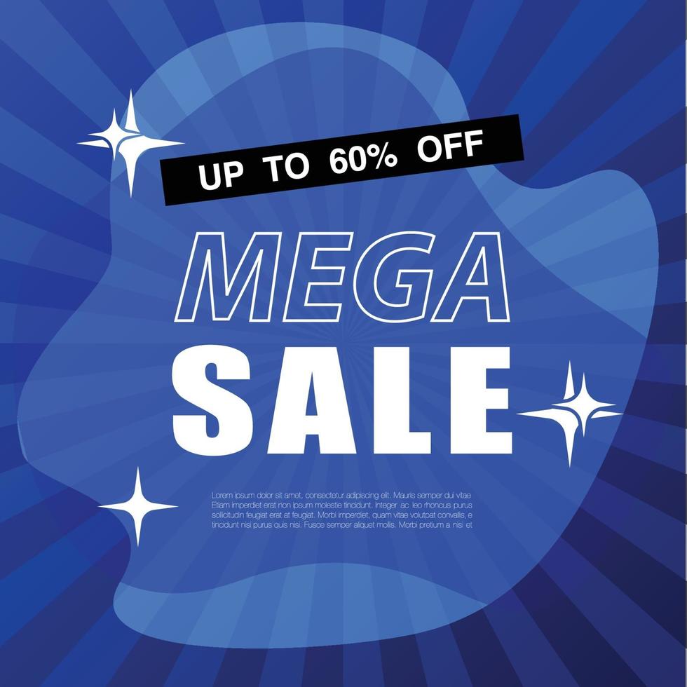 Mega sale web banner design illustration vector