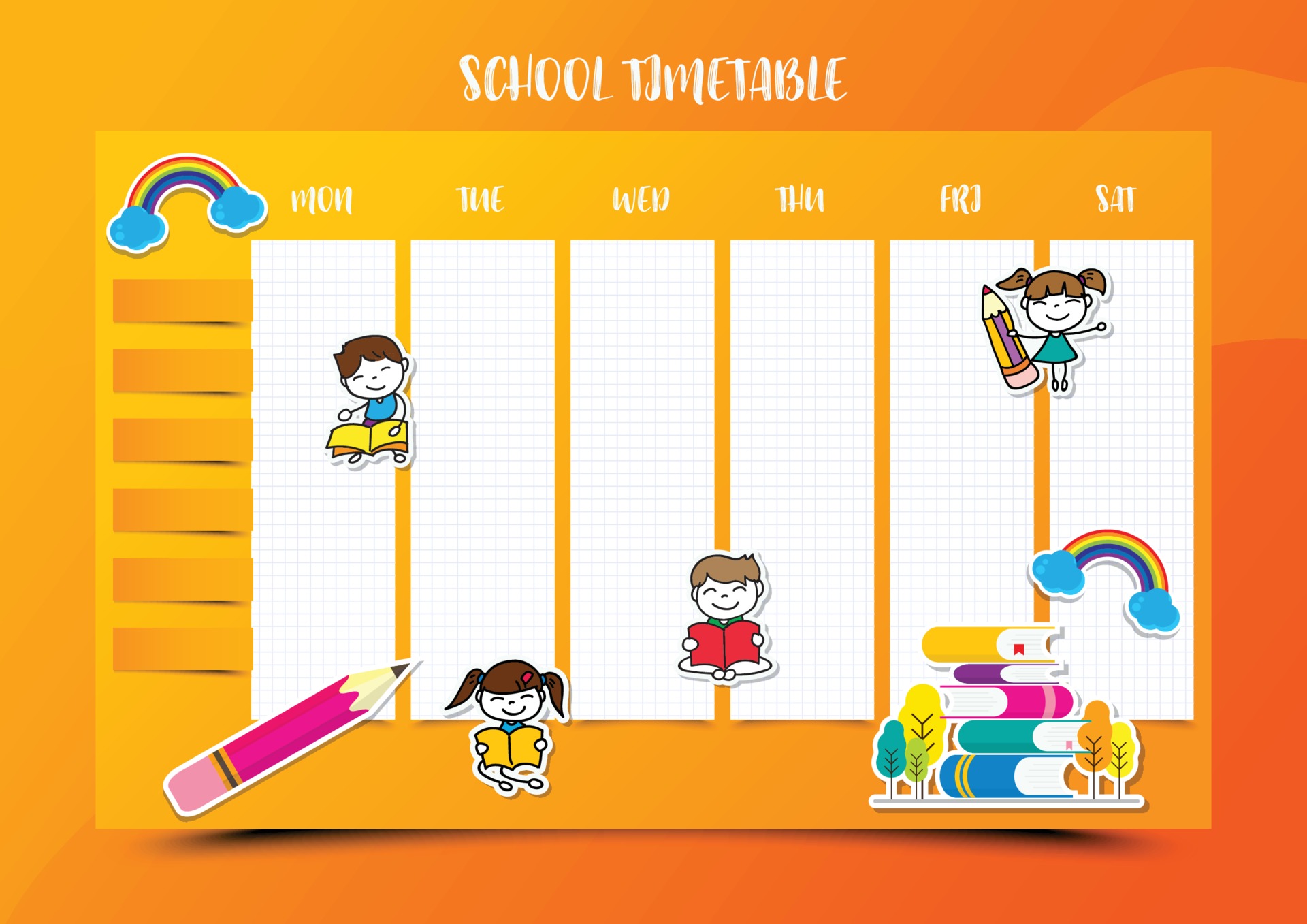 School timetable education vector design template background 2225246 Vector  Art at Vecteezy