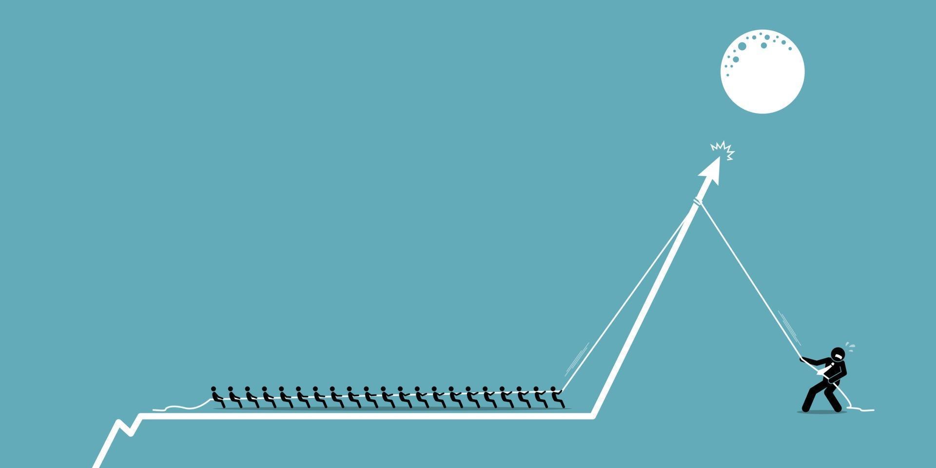 Retail investors versus institutional hedge fund investor in stock market vector